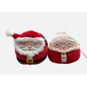 Squishmallows Santa Nick &‎ Mrs. Claus Nicolette 4.5” Christmas Plush NWT